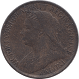 1899 FARTHING ( EF ) - Farthing - Cambridgeshire Coins