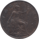 1899 FARTHING ( EF ) - Farthing - Cambridgeshire Coins