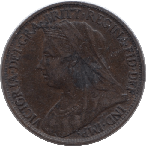 1899 FARTHING ( GVF ) - Farthing - Cambridgeshire Coins