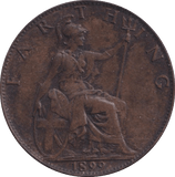 1899 FARTHING ( VF ) - FARTHING - Cambridgeshire Coins