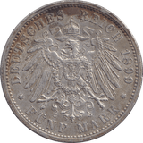 1899 FIVE MARK BERLIN A - SILVER WORLD COINS - Cambridgeshire Coins
