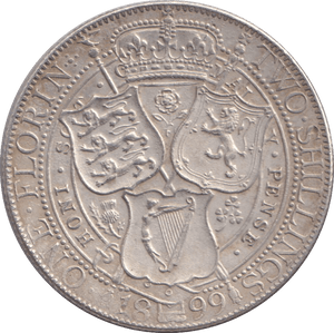 1899 FLORIN ( EF ) - FLORIN - Cambridgeshire Coins
