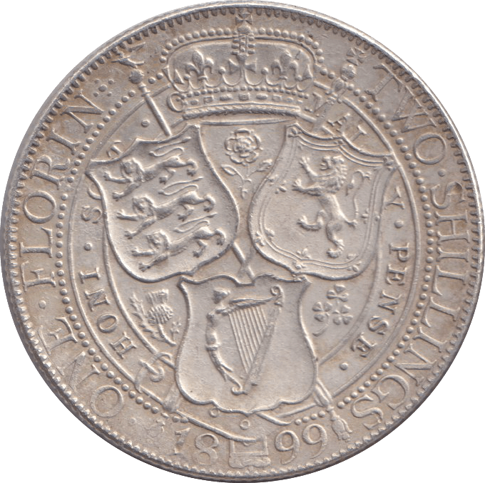 1899 FLORIN ( EF ) - FLORIN - Cambridgeshire Coins