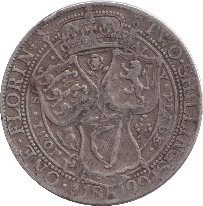 1899 FLORIN ( FINE ) - FLORIN - Cambridgeshire Coins