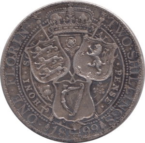 1899 FLORIN ( FINE ) - FLORIN - Cambridgeshire Coins