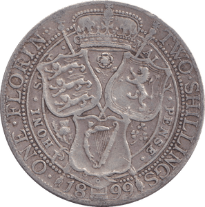 1899 FLORIN ( FINE ) - FLORIN - Cambridgeshire Coins