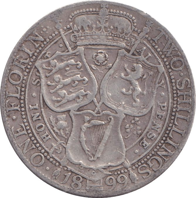 1899 FLORIN ( FINE ) - FLORIN - Cambridgeshire Coins