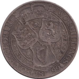 1899 FLORIN ( FINE ) - FLORIN - Cambridgeshire Coins