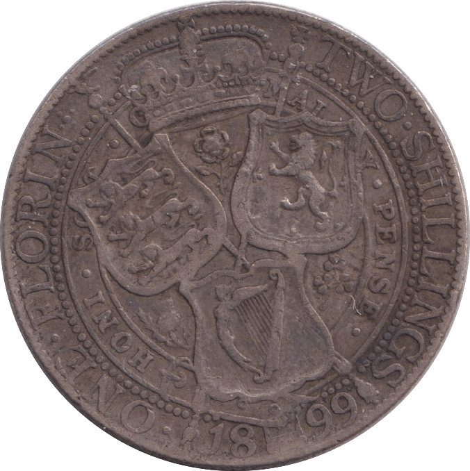 1899 FLORIN ( FINE ) - FLORIN - Cambridgeshire Coins