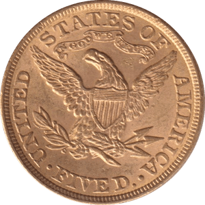 1899 GOLD FIVE DOLLARS USA - Gold World Coins - Cambridgeshire Coins