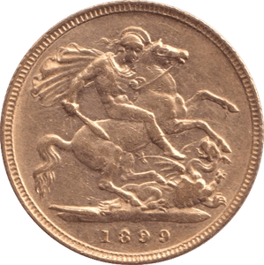 1899 GOLD HALF SOVEREIGN ( GVF ) - HALF SOVEREIGN - Cambridgeshire Coins