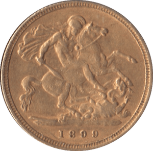 1899 GOLD HALF SOVEREIGN ( GVF ) - Half Sovereign - Cambridgeshire Coins