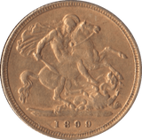 1899 GOLD HALF SOVEREIGN ( GVF ) - Half Sovereign - Cambridgeshire Coins