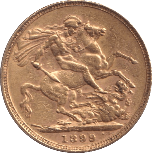1899 GOLD SOVEREIGN ( GVF ) - Half Sovereign - Cambridgeshire Coins