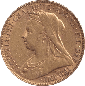 1899 GOLD SOVEREIGN ( GVF ) - Half Sovereign - Cambridgeshire Coins