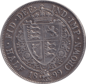 1899 HALF CROWN ( VF ) - HALFCROWN - Cambridgeshire Coins