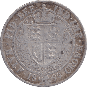 1899 HALFCROWN ( FINE ) - HALFCROWN - Cambridgeshire Coins