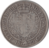1899 HALFCROWN ( FINE ) - HALFCROWNS - Cambridgeshire Coins