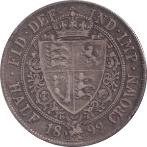 1899 HALFCROWN ( VF ) - Halfcrown - Cambridgeshire Coins