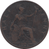 1899 HALFPENNY ( FINE ) - Halfpenny - Cambridgeshire Coins