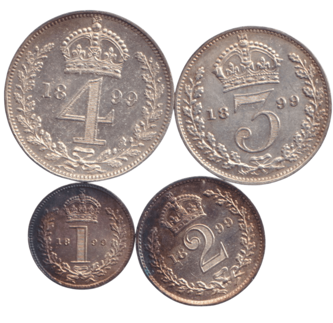 1899 MAUNDY SET UNCIRCULATED VICTORIA - Maundy Set - Cambridgeshire Coins
