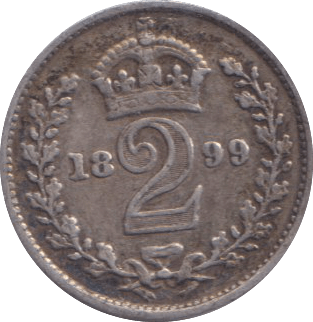 1899 MAUNDY TWOPENCE ( FINE ) - MAUNDY TWOPENCE - Cambridgeshire Coins