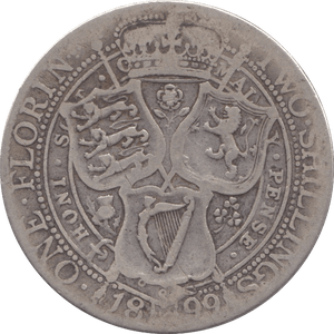 1899 ONE FLORIN ( FINE ) - FLORIN - Cambridgeshire Coins