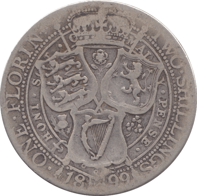 1899 ONE FLORIN ( FINE ) - FLORIN - Cambridgeshire Coins