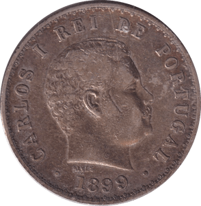 1899 PORTUGAL 500 REIS - WORLD COINS - Cambridgeshire Coins
