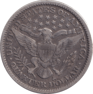 1899 SILVER QUARTER DOLLAR USA - SILVER WORLD COINS - Cambridgeshire Coins