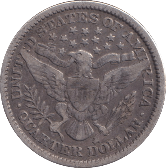 1899 SILVER QUARTER DOLLAR USA - SILVER WORLD COINS - Cambridgeshire Coins