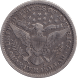 1899 SILVER QUARTER DOLLAR USA - SILVER WORLD COINS - Cambridgeshire Coins