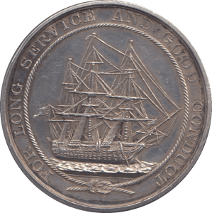 1899 SILVER ROYAL NAVY MEDALLION - MEDALS & MEDALLIONS - Cambridgeshire Coins