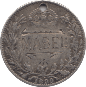 1899 SILVER SIXPENCE LOVE TOKEN - OTHER TOKENS - Cambridgeshire Coins