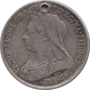 1899 SILVER SIXPENCE LOVE TOKEN - OTHER TOKENS - Cambridgeshire Coins