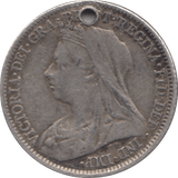 1899 SILVER SIXPENCE LOVE TOKEN - OTHER TOKENS - Cambridgeshire Coins