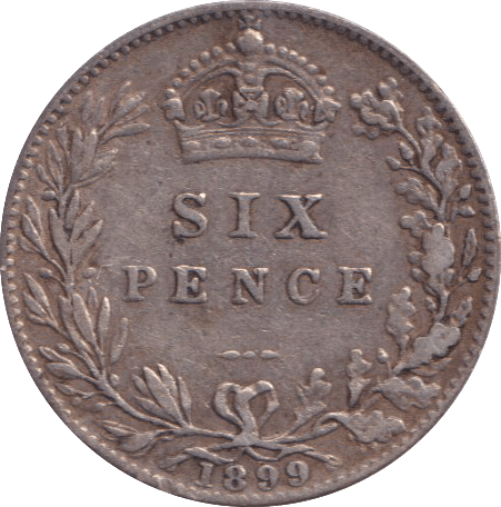 1899 SIXPENCE ( EF ) - SIXPENCE - Cambridgeshire Coins