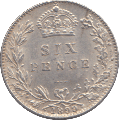 1899 SIXPENCE ( EF ) - SIXPENCE - Cambridgeshire Coins