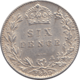 1899 SIXPENCE ( EF ) - SIXPENCE - Cambridgeshire Coins