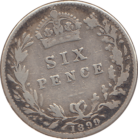 1899 SIXPENCE ( FINE ) - SIXPENCE - Cambridgeshire Coins