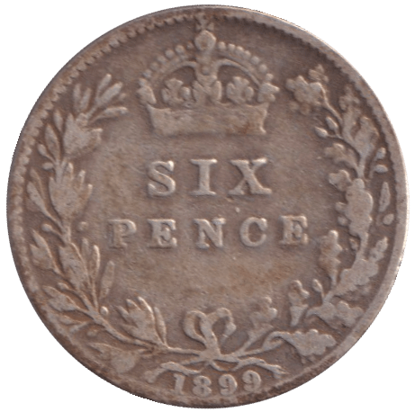 1899 SIXPENCE ( FINE ) - SIXPENCE - Cambridgeshire Coins