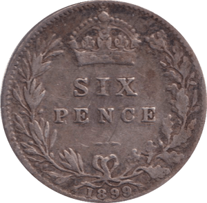 1899 SIXPENCE ( FINE ) - SIXPENCE - Cambridgeshire Coins