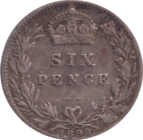 1899 SIXPENCE ( FINE ) - SIXPENCE - Cambridgeshire Coins