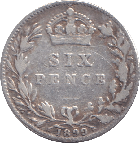 1899 SIXPENCE ( FINE ) - SIXPENCE - Cambridgeshire Coins