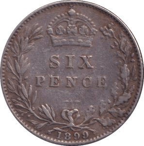 1899 SIXPENCE ( GF ) - SIXPENCE - Cambridgeshire Coins