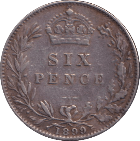 1899 SIXPENCE ( GF ) - SIXPENCE - Cambridgeshire Coins