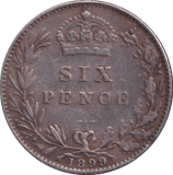 1899 SIXPENCE ( GF ) - SIXPENCE - Cambridgeshire Coins