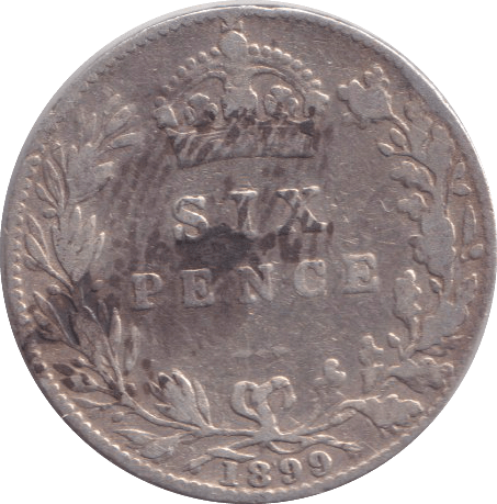 1899 SIXPENCE ( GF ) - SIXPENCE - Cambridgeshire Coins