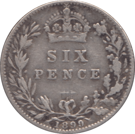1899 SIXPENCE ( GF ) - SIXPENCE - Cambridgeshire Coins