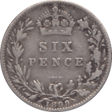 1899 SIXPENCE ( GF ) - SIXPENCE - Cambridgeshire Coins